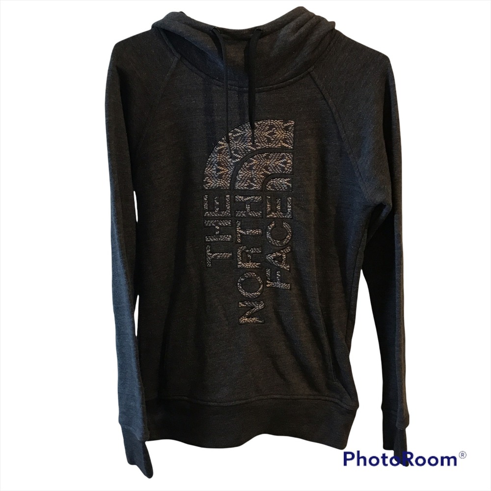 The North Face Hoodie Hooded Sweatshirt Reverse Applique Logo Womens Size S/M